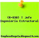 (R-930) | Jefe Ingeniería Estructural