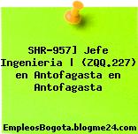 SHR-957] Jefe Ingenieria | (ZQQ.227) en Antofagasta en Antofagasta