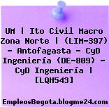 UM | Ito Civil Macro Zona Norte | (LIM-397) – Antofagasta – CyD Ingeniería (DE-809) – CyD Ingeniería | [LQH543]