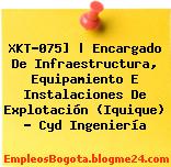 XKT-075] | Encargado De Infraestructura, Equipamiento E Instalaciones De Explotación (Iquique) – Cyd Ingeniería