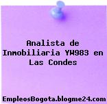 Analista de Inmobiliaria YW983 en Las Condes