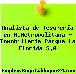 Analista de Tesorería en R.Metropolitana – Inmobiliaria Parque La Florida S.A