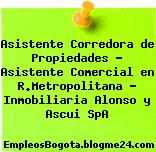 Asistente Corredora de Propiedades – Asistente Comercial en R.Metropolitana – Inmobiliaria Alonso y Ascui SpA