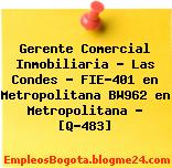 Gerente Comercial Inmobiliaria – Las Condes – FIE-401 en Metropolitana BW962 en Metropolitana – [Q-483]