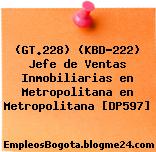 (GT.228) (KBD-222) Jefe de Ventas Inmobiliarias en Metropolitana en Metropolitana [DP597]