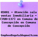 HS881 – Atención sala ventas Inmobiliaria – [VUH-137] en Comuna de Concepción en Comuna de Concepción