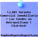 (J.60) Gerente Comercial Inmobiliaria – Las Condes en Metropolitana | (VLO-514)