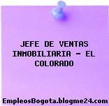 JEFE DE VENTAS INMOBILIARIA – EL COLORADO