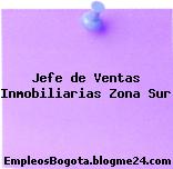 Jefe de Ventas Inmobiliarias Zona Sur