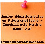 Junior Administrativo en R.Metropolitana – Inmobiliaria Marina Rapel S.A