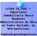 LF529 [O.310] – Importante Inmobiliaria Busca Ayudante Administrativo de Obra en Padre Hurtado. en Metropolitana