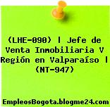 (LHE-090) | Jefe de Venta Inmobiliaria V Región en Valparaíso | (NT-947)