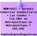 NBN-553] – Gerente Comercial Inmobiliaria – Las Condes – (LA.700) en Metropolitana en Metropolitana | EUI.842