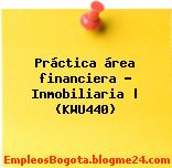 Práctica área financiera – Inmobiliaria | (KWU440)