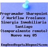 Programador Sharepoint / Workflow Freelance Sinergia Inmobiliaria Santiago (temporalmente remoto) Nuevo may 05