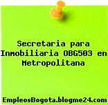 Secretaria para Inmobiliaria OBG503 en Metropolitana