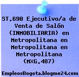 ST.690 Ejecutivo/a de Venta de Salón (INMOBILIARIA) en Metropolitana en Metropolitana en Metropolitana (MXG.487)