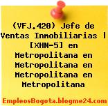 (VFJ.420) Jefe de Ventas Inmobiliarias | [XHN-5] en Metropolitana en Metropolitana en Metropolitana en Metropolitana