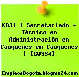 K83] | Secretariado – Técnico en Administración en Cauquenes en Cauquenes | [GQ334]