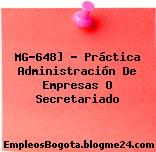 MG-648] – Práctica Administración De Empresas O Secretariado