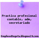 Practica profesional contable, adm, secretariado