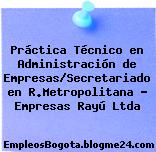 Práctica Técnico en Administración de Empresas/Secretariado en R.Metropolitana – Empresas Rayú Ltda