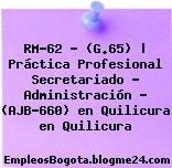 RM-62 – (G.65) | Práctica Profesional Secretariado – Administración – (AJB-660) en Quilicura en Quilicura
