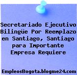 Secretariado Ejecutivo Bilingüe Por Reemplazo en Santiago, Santiago para Importante Empresa Requiere