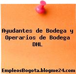 Ayudantes de Bodega y Operarios de Bodega DHL