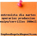 entrevista dia martes operarios produccion maipu/cerrillos 390mil