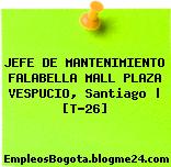 JEFE DE MANTENIMIENTO FALABELLA MALL PLAZA VESPUCIO, Santiago | [T-26]