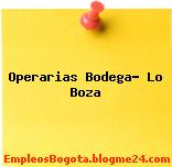 Operarias Bodega- Lo Boza