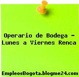 Operario de Bodega – Lunes a Viernes Renca