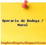 Operario de Bodega / Macul