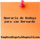 Operario de Bodega para san Bernardo