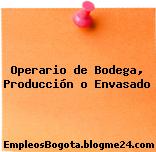 Operario de Bodega, Producción o Envasado