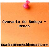 Operario de Bodega Renca