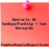 Operario de bodega/Packing – San Bernardo