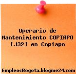 Operario de Mantenimiento COPIAPO [J32] en Copiapo