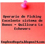 Operario de Picking Excelente sistema de Bonos – Quilicura Lo Echevers