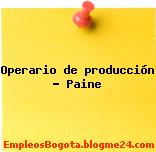 Operario de producción – Paine