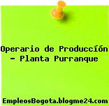 Operario de Produccíón – Planta Purranque