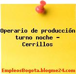 Operario de producción turno noche – Cerrillos