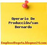 Operario De Producción/san Bernardo