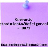 Operario Mantenimiento/Refrigeración – BA71