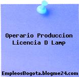 Operario Produccion Licencia D Lamp