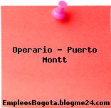 Operario – Puerto Montt