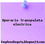 Operario Transpaleta electrica