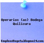 Operarios (as) Bodega Quilicura
