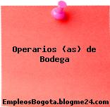 Operarios (as) de Bodega